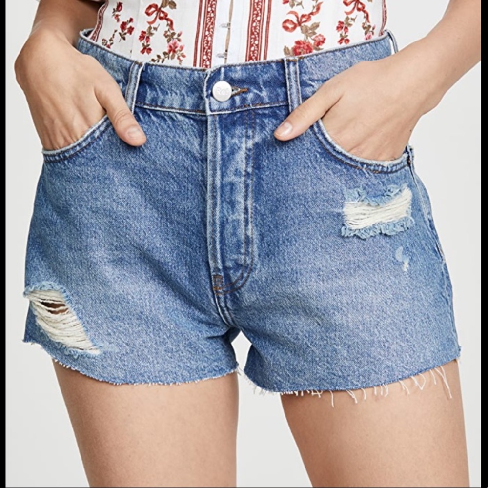 Reformation Dixie High Rise Denim Shorts